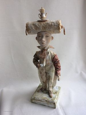 papier mache, paperclay, textile, wood